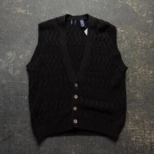 Vintage 90’s GAP Geometric Black Sweater Vest